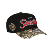 Men's Ottawa Senators Script NHL New Era 9Forty A-Frame Snapback Hat - Black/RealTree
