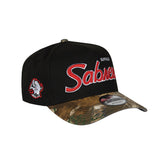 Men's Buffalo Sabres Script NHL New Era 9Forty A-Frame Snapback Hat - Black/RealTree