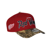 Men's Detroit Red Wings Script NHL New Era 9Forty A-Frame Snapback Hat - Red/RealTree