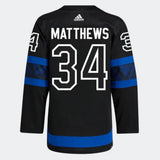 Men's Toronto Maple Leafs adidas Authentic X Drew House Flipside Alternate Jersey - Auston Matthews With C & Milk Patch