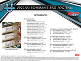 2022/23 Bowman University Best Football Hobby Box 2 Mini Boxes per Box, 6 Packs per Mini Box, 5 Cards per Pack