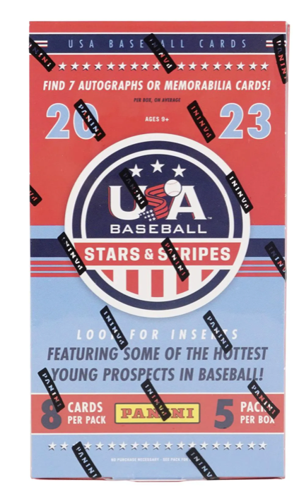 2023 Panini USA Stars & Stripes Baseball Hobby Box 5 Packs per Box, 8 Cards per Pack
