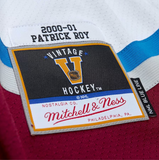 Men's Colorado Avalanche Patrick Roy Mitchell & Ness White 2000 Blue Line Player Jersey