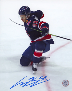 Connor Bedard CHL WHL Regina Pats Autographed Goal Score 8x10 Photo