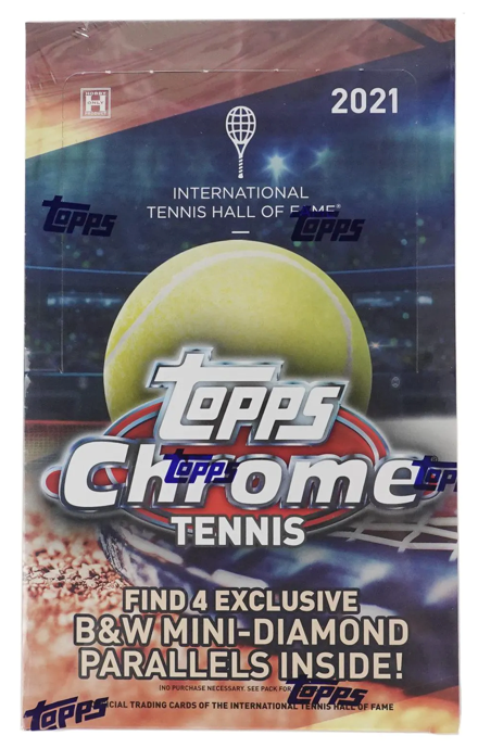 2021 Topps Chrome Tennis Hobby LITE Box 16 Packs per Box, 4 Cards per Pack