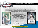 2021 Topps Chrome Tennis Hobby LITE Box 16 Packs per Box, 4 Cards per Pack