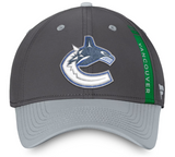 Vancouver Canucks Lightning Fanatics Branded Authentic Pro Home Ice Flex Hat - Charcoal/Gray