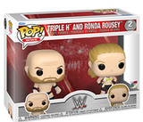 FunKo Pop! Wrestling WWE Triple H And Rhonda Rousey Figure 2 Pack Brand New