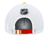 Men's Calgary Flames Fanatics Branded Red 2023 NHL Draft On Stage Trucker Snapback Hat