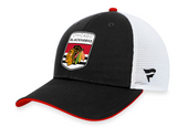 Men's Chicago Blackhawks Fanatics Branded Black 2023 NHL Draft On Stage Trucker Adjustable Hat