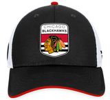 Men's Chicago Blackhawks Fanatics Branded Black 2023 NHL Draft On Stage Trucker Adjustable Hat