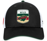 Men's Minnesota Wild Fanatics Branded Black 2023 NHL Draft On Stage Trucker Adjustable Hat