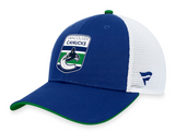 Men's Vancouver Canucks Fanatics Branded Navy 2023 NHL Draft On Stage Trucker Adjustable Hat