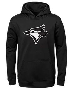 Youth Toronto Blue Jays Black Team Primary Logo Pullover Hoodie By Outerstuff