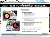 2023 Topps Finest Baseball Hobby Box 2 Mini-Boxes per Master Box, 6 Packs per Mini-Box, 5 Cards per Pack