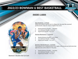 2022/23 Bowman University's Best Basketball Hobby Box 2 Mini-Boxes, 6 Packs per Mini-Box, 4 Cards per Pack