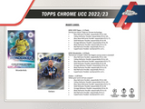 2022/23 Topps Chrome UEFA Club Competitions Soccer Hobby Box 20 Packs per Box, 4 Cards per Pack