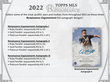 2022 Topps MLS Major League Soccer Renaissance Hobby Box One Pack per Box, Two Cards per Pack