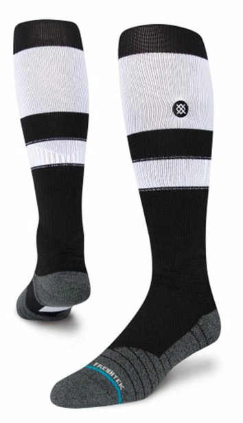 Men's MLB Baseball 2023 OTC Stripe Black & White FreshTek Socks - Size Large