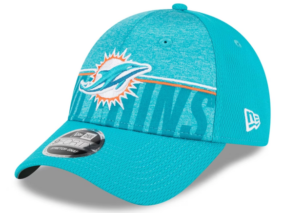 Miami Dolphins New Era 2023 NFL Training Camp 9FORTY Adjustable Hat - Aqua