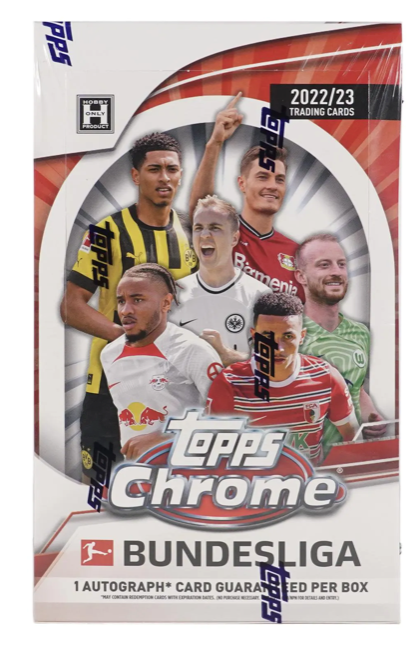 2022/23 Topps Chrome Bundesliga Soccer Hobby Box 20 Packs per Box, 4 Cards per Pack