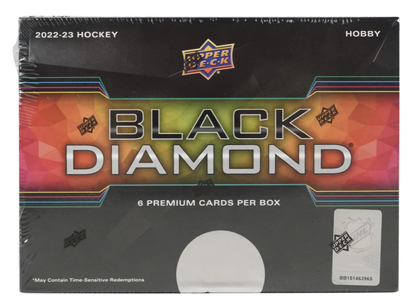 2022/23 Upper Deck Black Diamond Hockey Hobby Box 6 Cards per Box