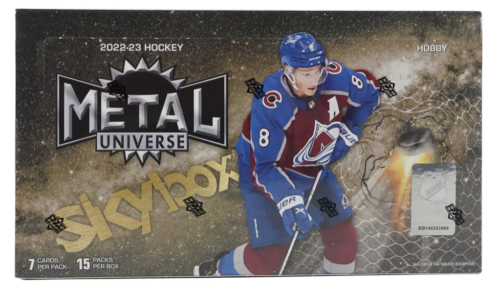 2022/23 Upper Deck Skybox Metal Universe Hockey Hobby Box 15 Packs Per