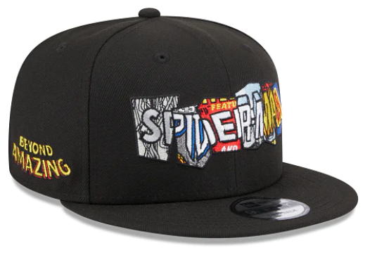 Marvel Comic's Beyond Spiderman Comic Strip Logo New Era 9Fifty Adjustable Snapback Black Hat Cap