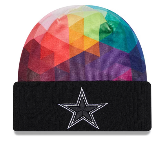 Men's Dallas Cowboys New Era Black 2023 NFL Crucial Catch Cuffed Knit Hat