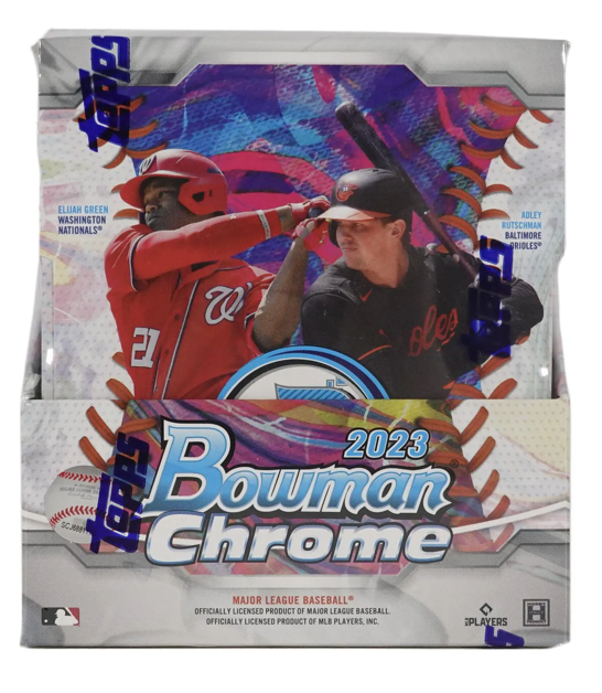2023 Bowman Chrome Baseball Hobby Box 2 Mini Boxes Per Display, 6 Packs Per Mini Box, 5 Cards Per Pack