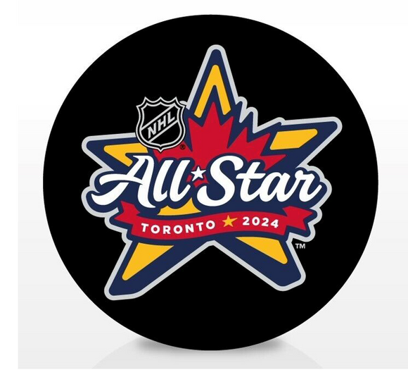 2024 NHL All Star Game Logo Toronto Souvenir Collectors Hockey Puck - Maple Leafs