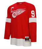 Gordie Howe Detroit Red Wings Mitchell & Ness Captain Patch 1960/61 Blue Line Player Jersey - Red
