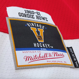 Gordie Howe Detroit Red Wings Mitchell & Ness Captain Patch 1960/61 Blue Line Player Jersey - Red