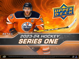 2023/24 Upper Deck Series 1 Hockey Tin 8 Packs + 1 Exclusive Dazzlers 3-Card Pack per Tin, 12 Cards per Pack