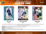 2023/24 Upper Deck Series 1 Hockey Tin 8 Packs + 1 Exclusive Dazzlers 3-Card Pack per Tin, 12 Cards per Pack