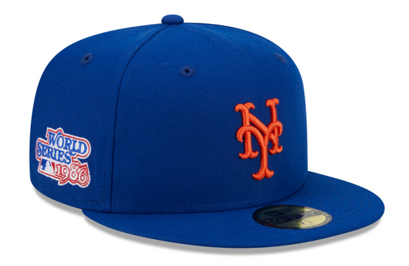 Men's New York Mets New Era Royal 1986 World Series Side Patch 59FIFTY Fitted Hat
