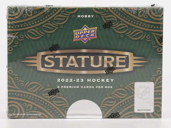 2022/23 Upper Deck Stature Hockey Hobby Box 8 Cards per Box