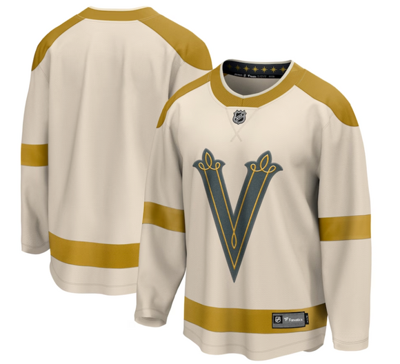 Men's Vegas Golden Knights Fanatics Branded Cream 2024 NHL Winter Classic Breakaway Jersey