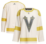 Men's Vegas Golden Knights adidas Cream 2024 NHL Winter Classic Primegreen Authentic Jersey