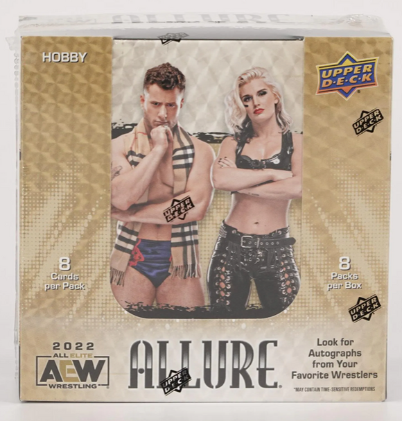2022 Upper Deck AEW Allure Wrestling Hobby Box 8 Packs per Box, 8 Cards per Pack