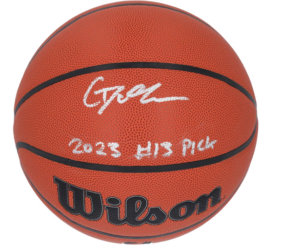 Gradey Dick Toronto Raptors Autographed Wilson Authentic Series Indoor/Outdoor Basketball with 