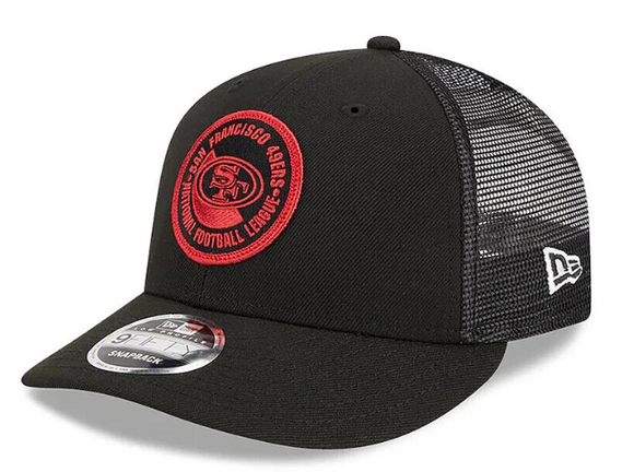 Men's New Era Black/Red San Francisco 49ers 2023 Sideline Low Profile 9FIFTY Snapback Hat