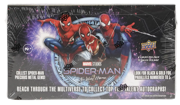 2023 Upper Deck Marvel Studios: Spider-Man No Way Home Hobby Box 15 Packs per Box, 6 Cards per Pack