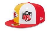 Men's New Era Gold/Red Kansas City Chiefs 2023 Sideline Primary Logo 9FIFTY Snapback Hat