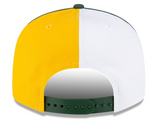 Men's New Era Gold/Green Green Bay Packers  2023 Sideline Primary Logo 9FIFTY Snapback Hat