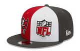 Men's New Era Red/Pewter Tampa Bay Buccaneers 2023 Sideline Primary Logo 9FIFTY Snapback Hat