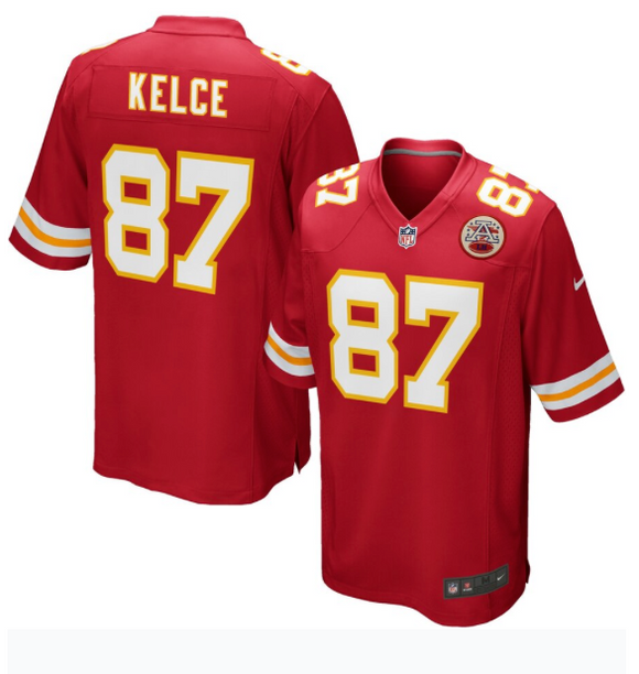 Kids Nike Travis Kelce Red Kansas City Chiefs Game NFL Home Football Jersey - Multiple Sizes