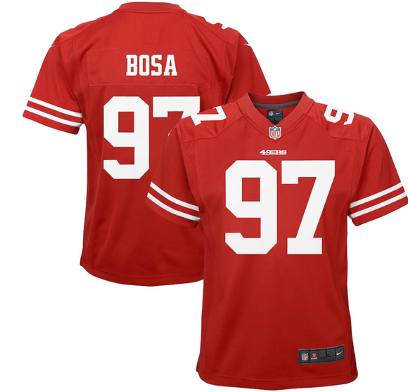 San Francisco 49ers Nick Bosa Nike Youth Red Game NFL Football Jersey -  Multiple Sizes