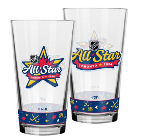 2024 Toronto NHL All Star Game Logo 16oz Set of 2 Mixing Glasses