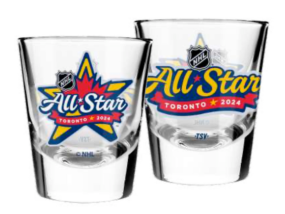 2024 Toronto NHL All Star Game Logo 2oz Set of 2 Shot Glasses